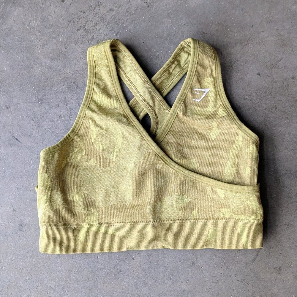 Gymshark Adapt Camo Seamless Sports Bra and Leggings Set Green small - Picture 2 of 9